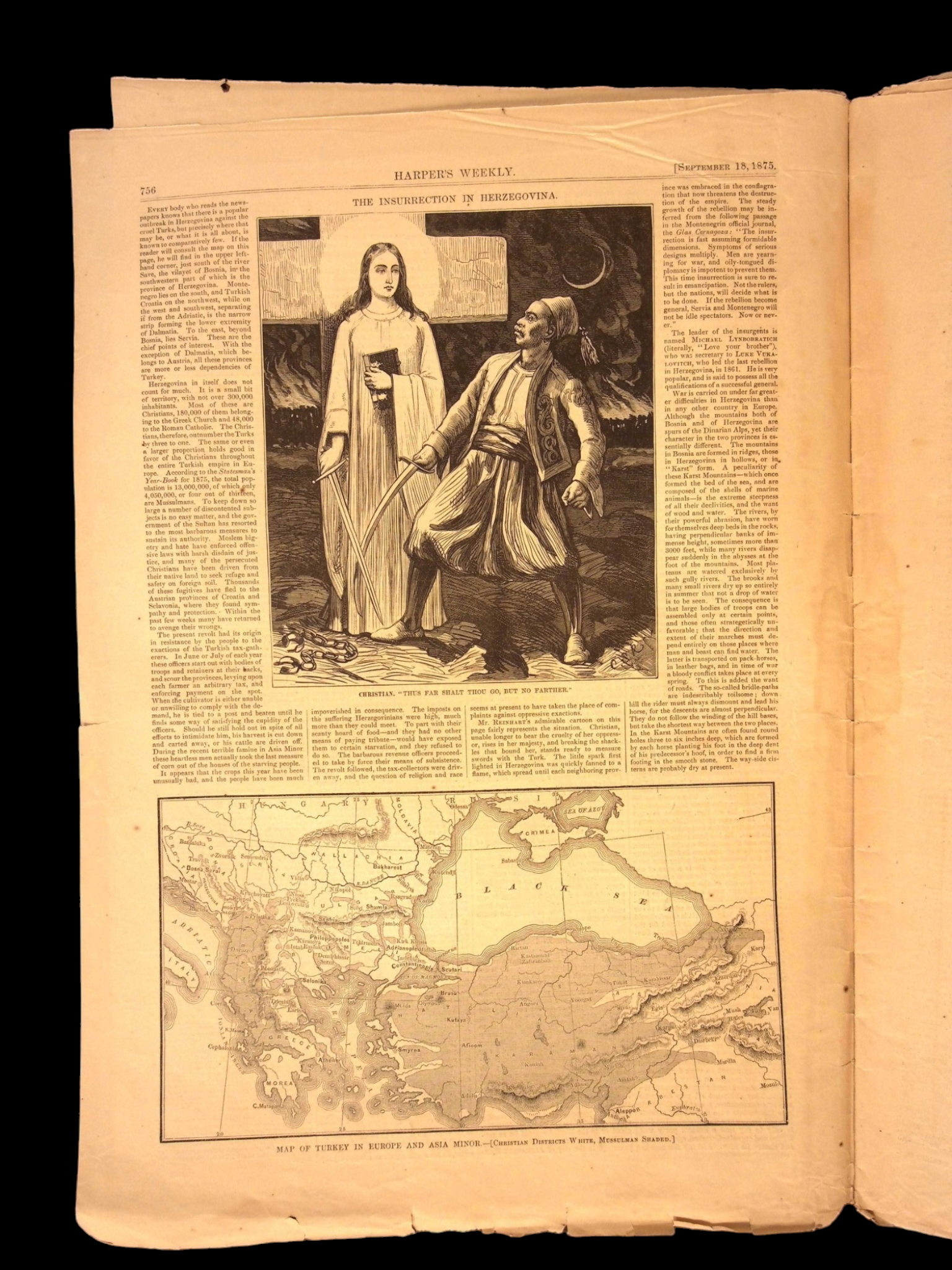 Harper's Weekly: "A Temperance Lesson," Review of Recent Inventions, Herzegovina Uprising — Sep. 18, 1875