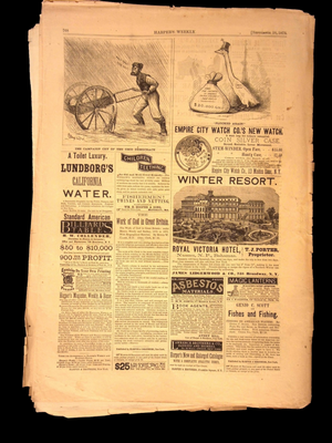 Harper's Weekly: "A Temperance Lesson," Review of Recent Inventions, Herzegovina Uprising — Sep. 18, 1875