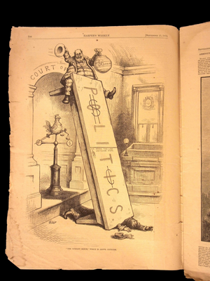 Harper's Weekly: Niagara Falls, Cowboys Driving Cattle, Sketches of Saxony (Germany) — Sep. 11, 1875