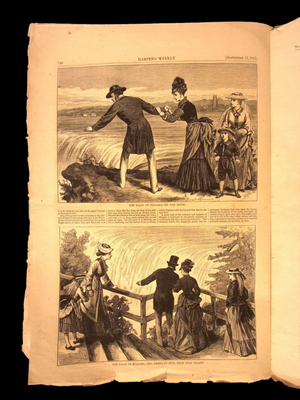 Harper's Weekly: Niagara Falls, Cowboys Driving Cattle, Sketches of Saxony (Germany) — Sep. 11, 1875