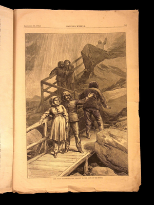 Harper's Weekly: Niagara Falls, Cowboys Driving Cattle, Sketches of Saxony (Germany) — Sep. 11, 1875