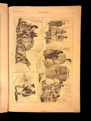 Harper's Weekly: Niagara Falls, Cowboys Driving Cattle, Sketches of Saxony (Germany) — Sep. 11, 1875