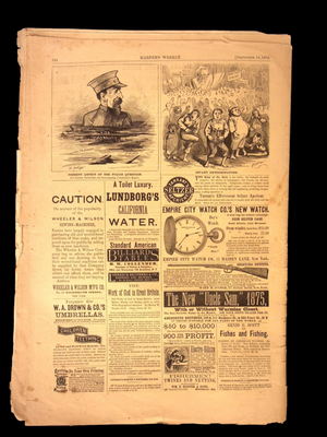 Harper's Weekly: Niagara Falls, Cowboys Driving Cattle, Sketches of Saxony (Germany) — Sep. 11, 1875