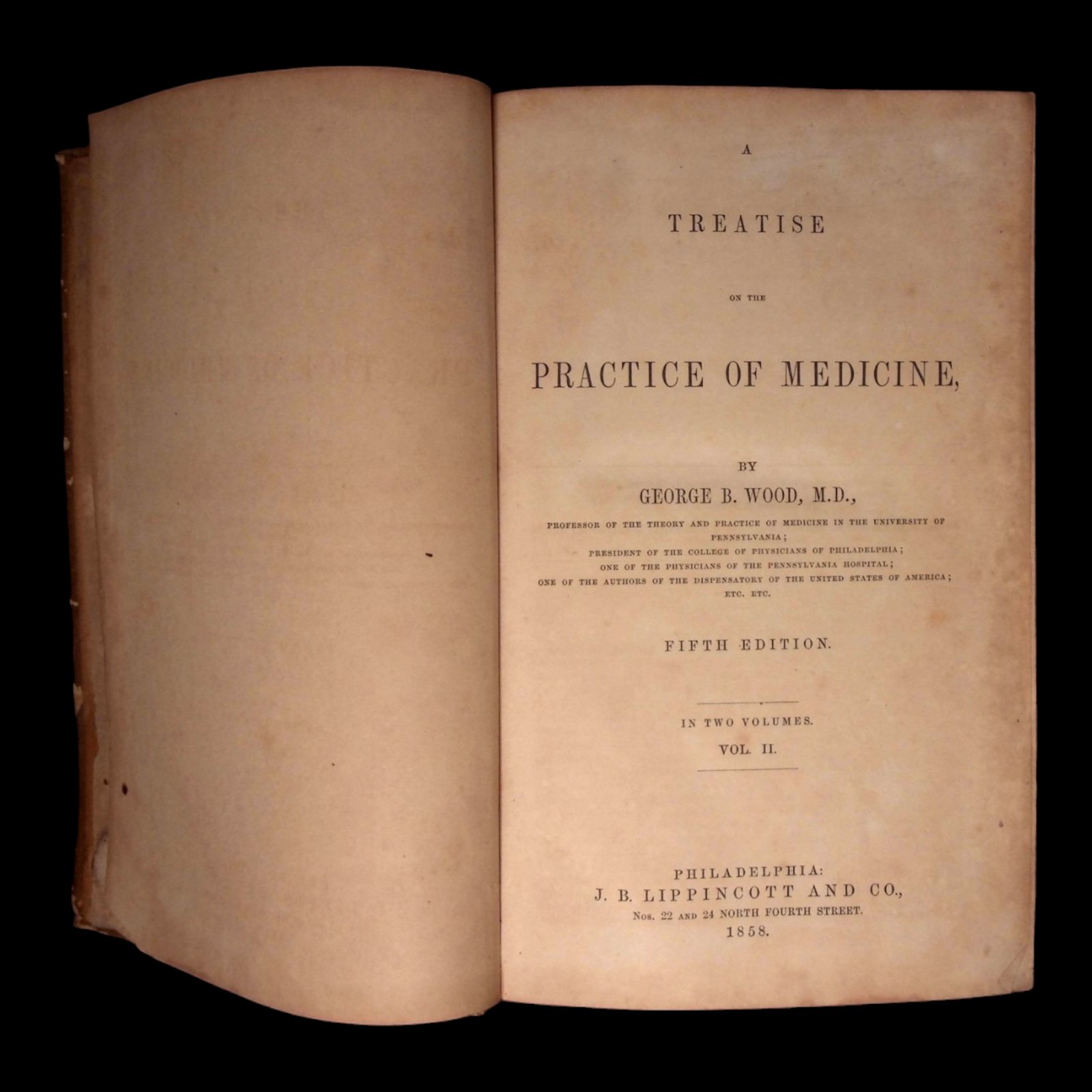 A Treatise on the Practice of Medicine, Vol. 2 - 1858 - George B. Wood, M.D.