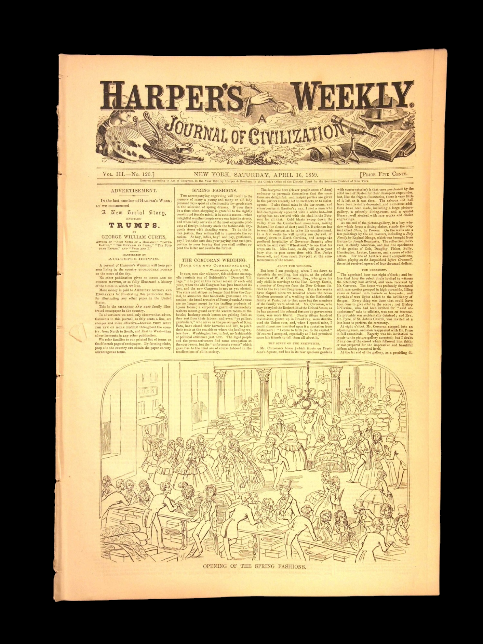 Harper's Weekly: Hawaii Volcano, Spring Fashions Around the World — Apr. 16, 1859