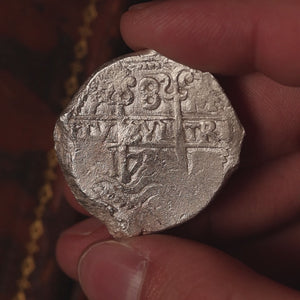 Spanish "Piece of Eight" (8 Reales), Philip V, Silver Cob Coin - 1739 - Spanish Empire