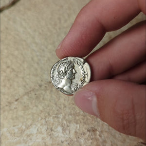 Denarius, Emperor Hadrian, Aeternitas Holding Sun & Moon - 119 to 120 CE - Roman Empire - Auction 9/6/23