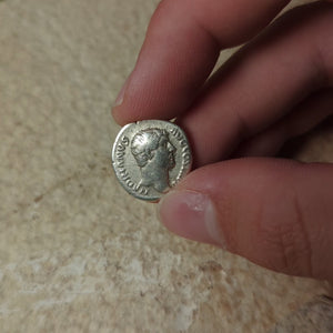 Denarius, Emperor Hadrian, Felicitas Reverse - 133 to 135 CE - Roman Empire - Auction 9/6/23