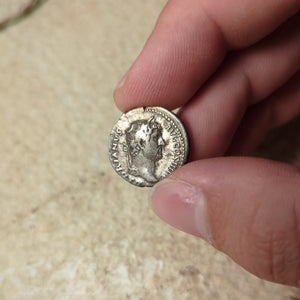 Denarius, Emperor Hadrian, Hadrian & Fortuna Reverse - 133 to 135 CE - Roman Empire - Auction 9/6/23