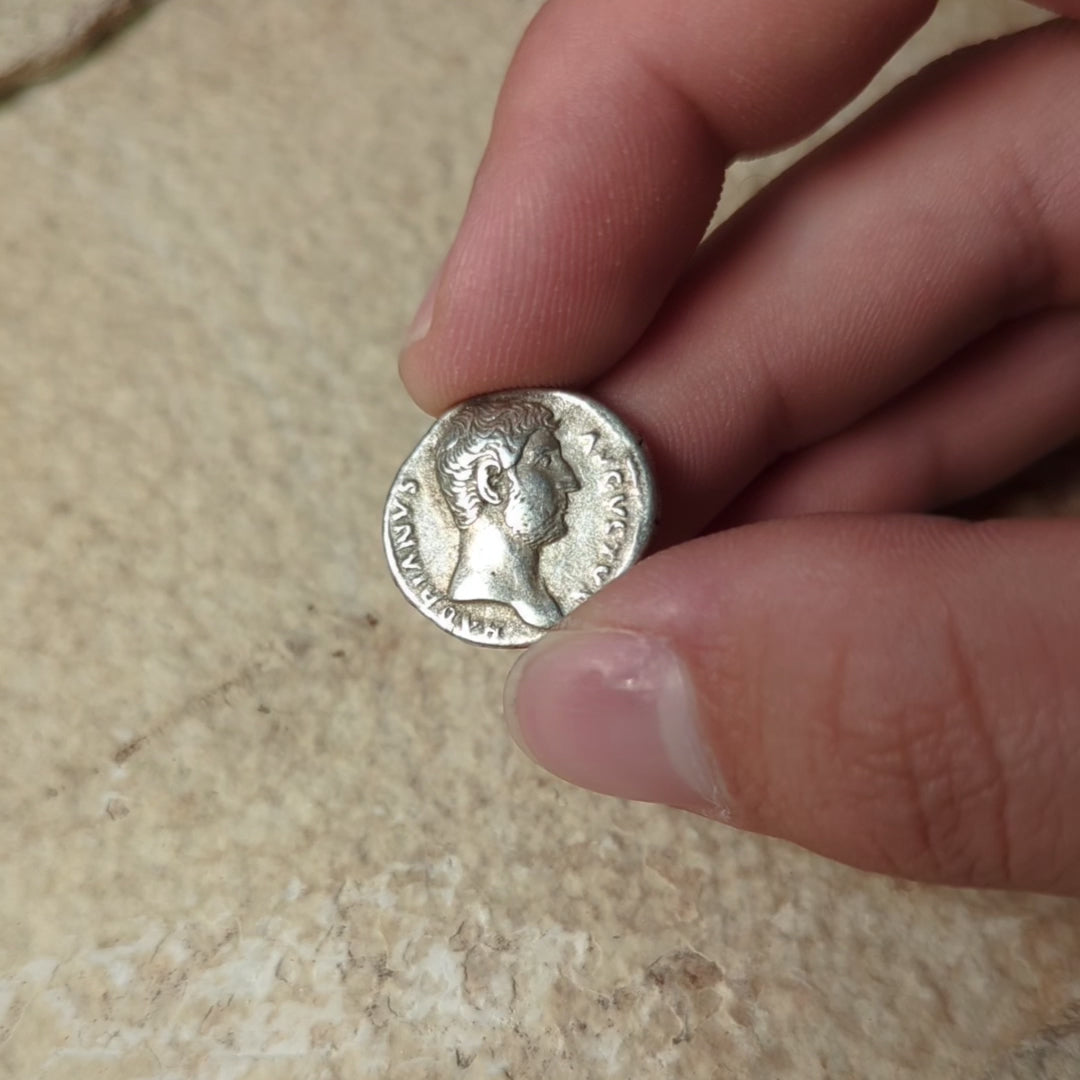 Denarius, Emperor Hadrian, Indulgentia Reverse - 129 to 130 CE - Roman Empire - Auction 9/6/23