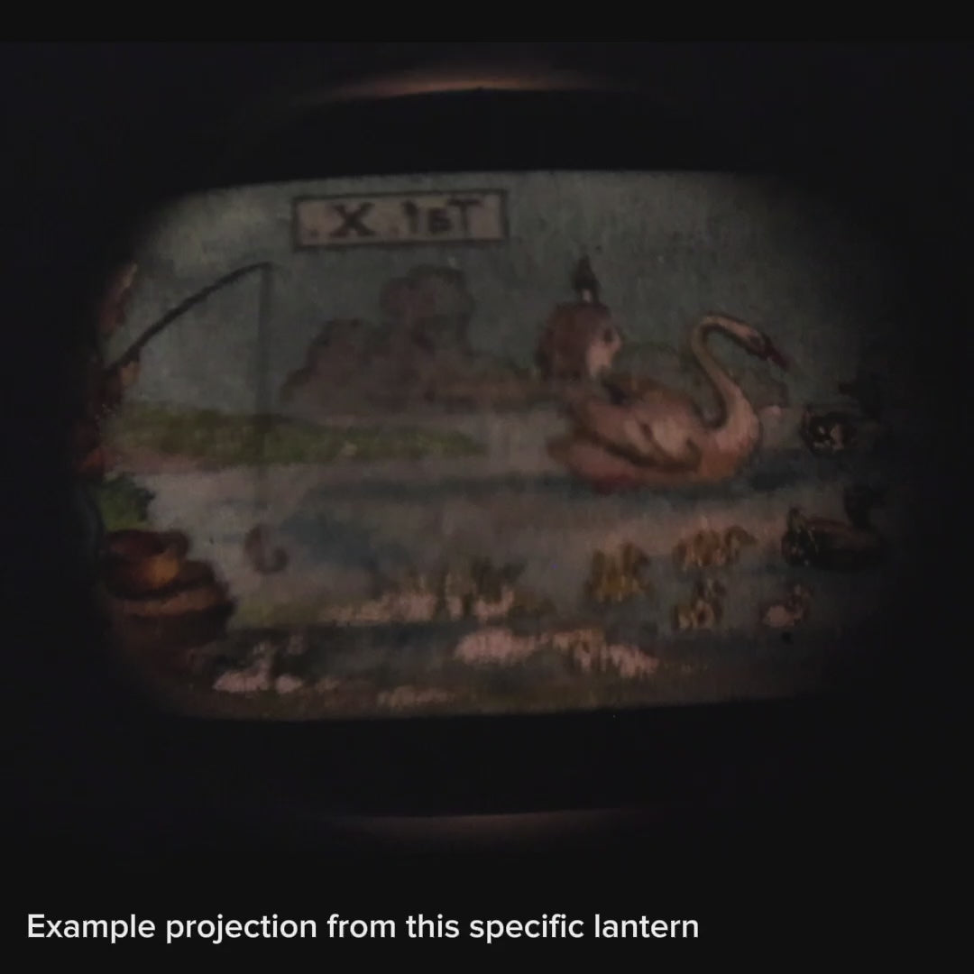 Magic Lantern (Functional), Edouard Lapierre Co., Five Slides Included - c. 1860 to 1870 - France