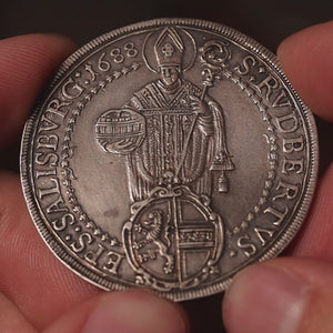 Austria, Bishopric of Salzburg, Johann Ernst von Thun, Silver Thaler - 1688 CE - Austrian States