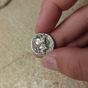 Fourrée Denarius, Roman Republic, Roma & Roman Senator - 126 BCE - Roman Republic - Auction 9/6/23