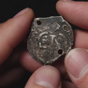 Spanish 2 Reales, Bolivia Mint, Silver Cob Coin - 1689 - Spanish Empire