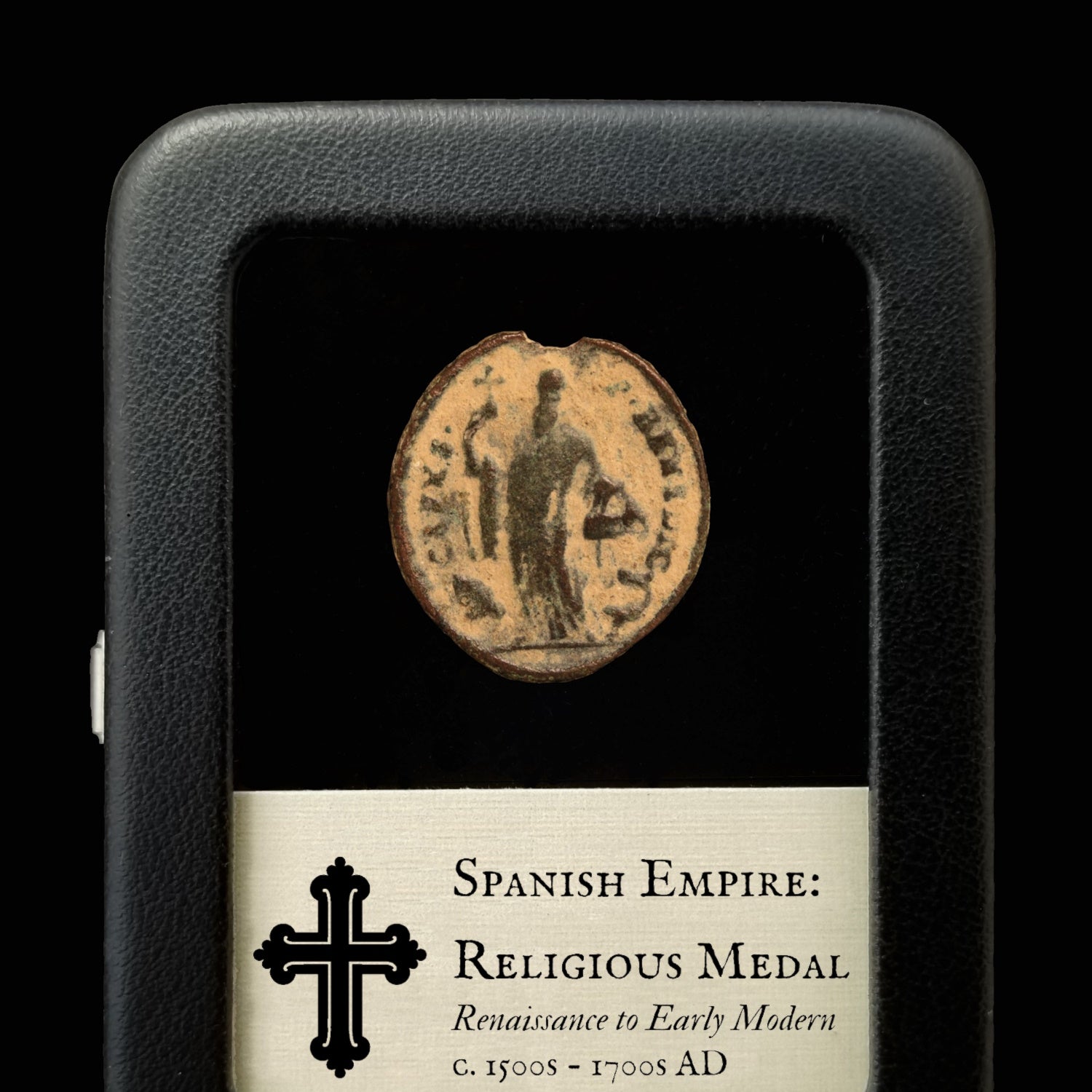 Catholic Religious Medal, Spanish Inquisition Era - 1500s to 1700s - Spanish Empire