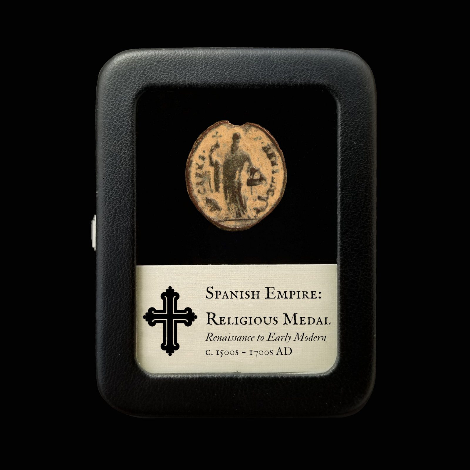 Catholic Religious Medal, Spanish Inquisition Era - 1500s to 1700s - Spanish Empire
