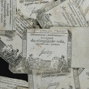 French Revolution, Assignat Note - 1792 - French Republic