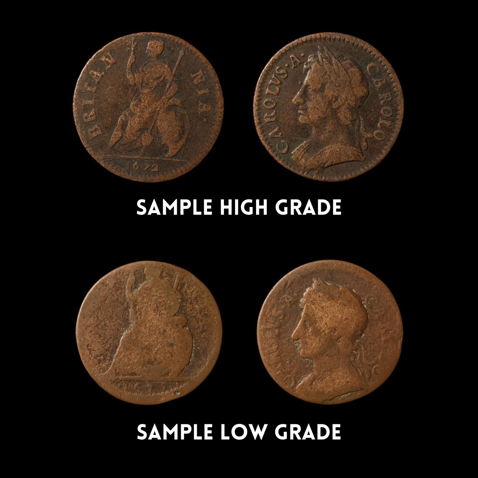 Charles II of England, Farthing - 1670's - Great Britain