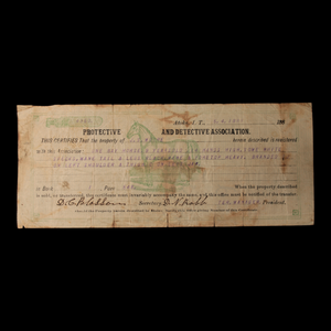 U.S. Indian Territory Receipt (#3) - 1888