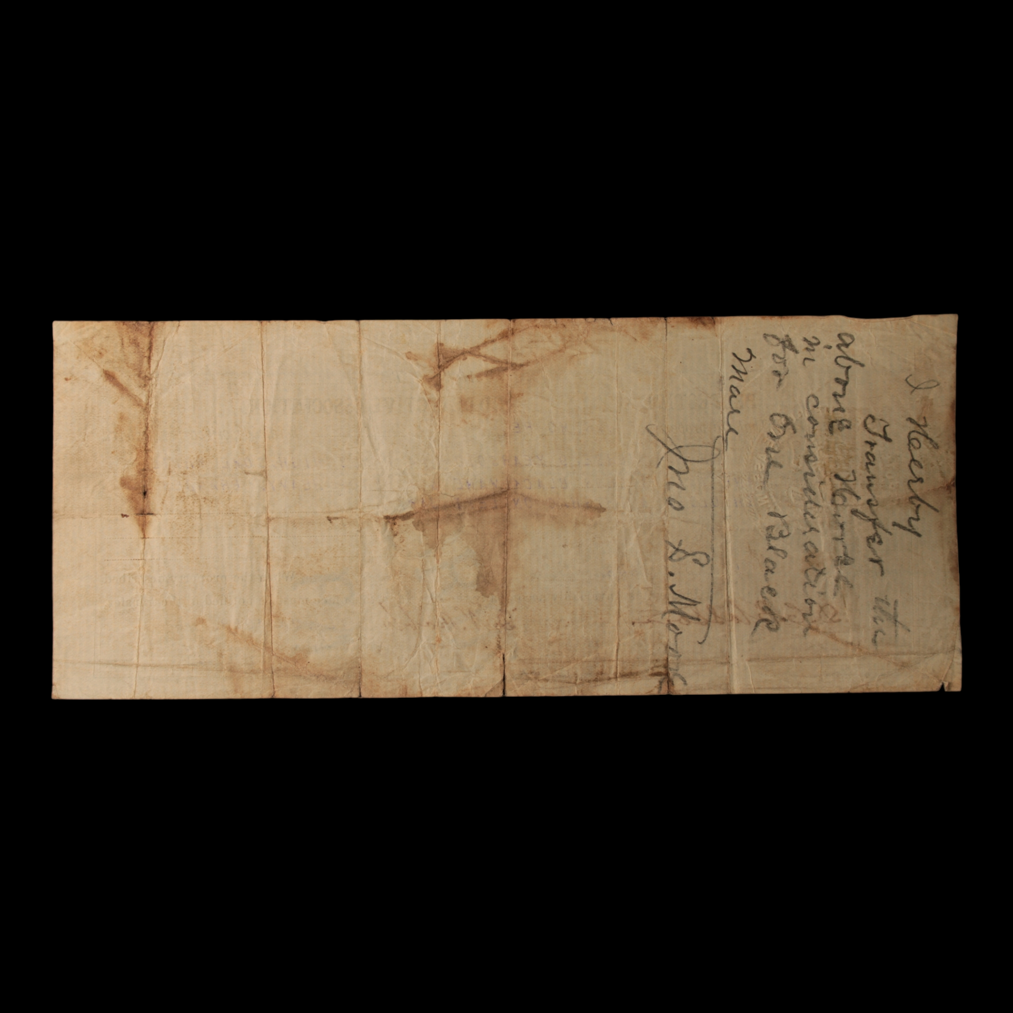 U.S. Indian Territory Receipt (#3) - 1888