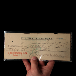 U.S. Indian Territory Check (#1) - 1907