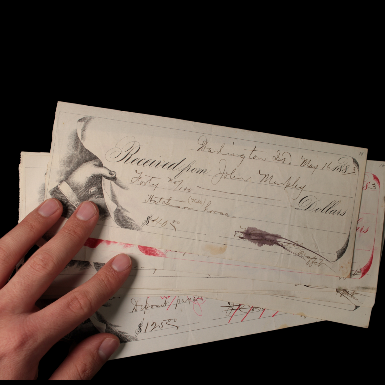 U.S. Indian Territory Checks (Multi-Item Listing) - 1883