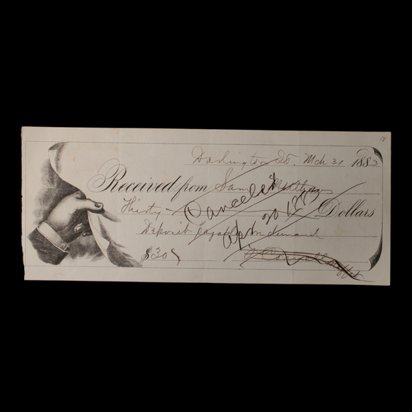 U.S. Indian Territory Checks (Multi-Item Listing) - 1883 - History Hoard