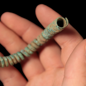 Ancient or Early Medieval Bronze Coil, #4 - c. 800 BCE to 1000 CE - Central/Eastern Europe - 3/8/23 Auction