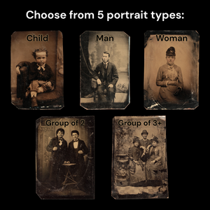 Antique Tintype Portraits - c. 1860 to 1900 - United States