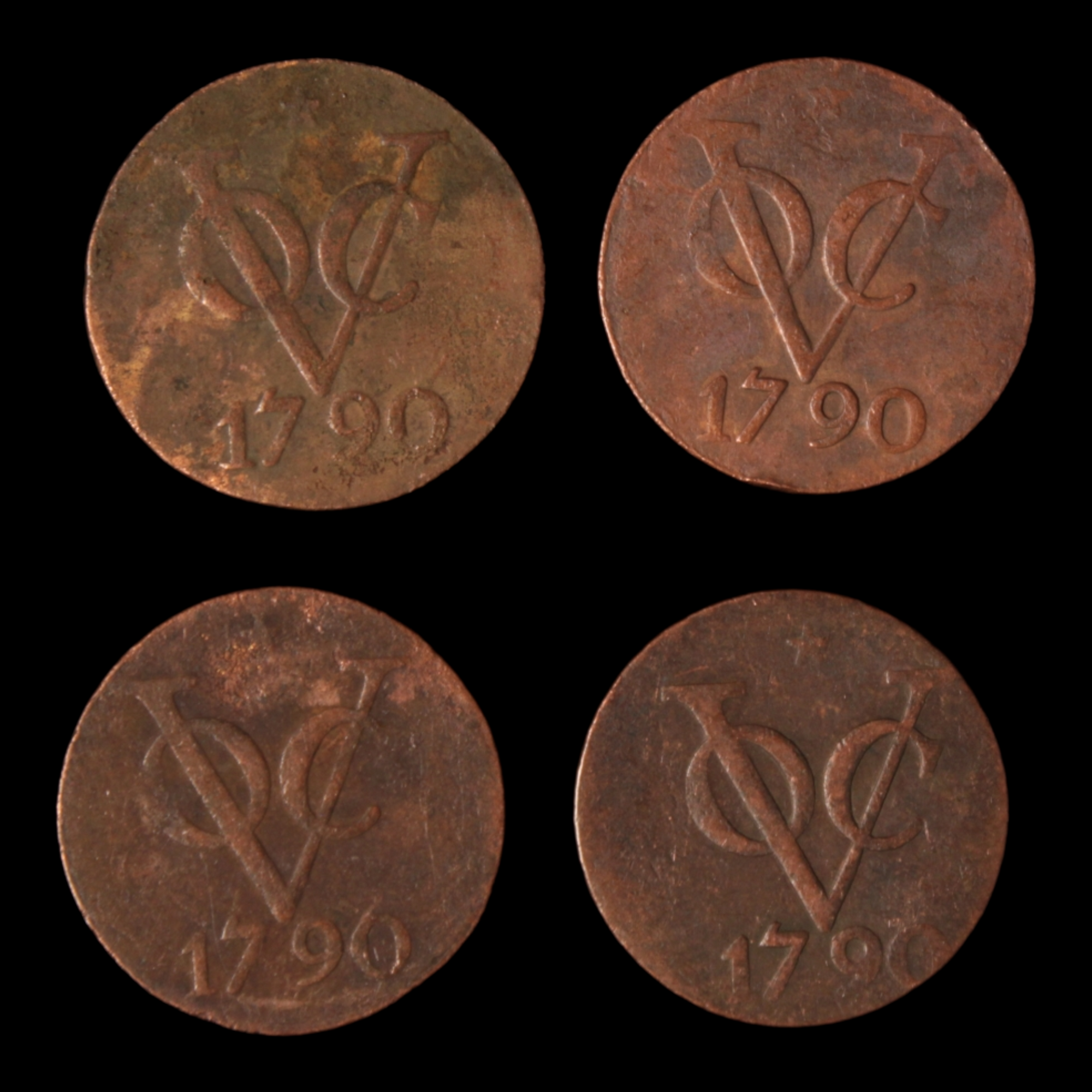 Dutch East India Co. (VOC) Double Duit Lot #3 - 1790 - Southeast Asia - 3/29/23 Auction