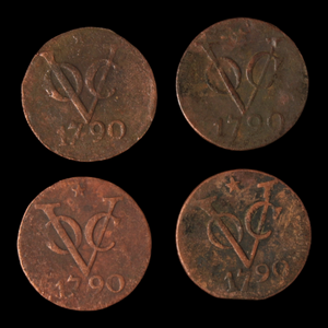 Dutch East India Co. (VOC) Double Duit Lot #4 - 1790 - Southeast Asia - 3/29/23 Auction