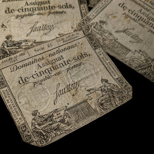 French Revolution, Assignat Note - 1792 - French Republic