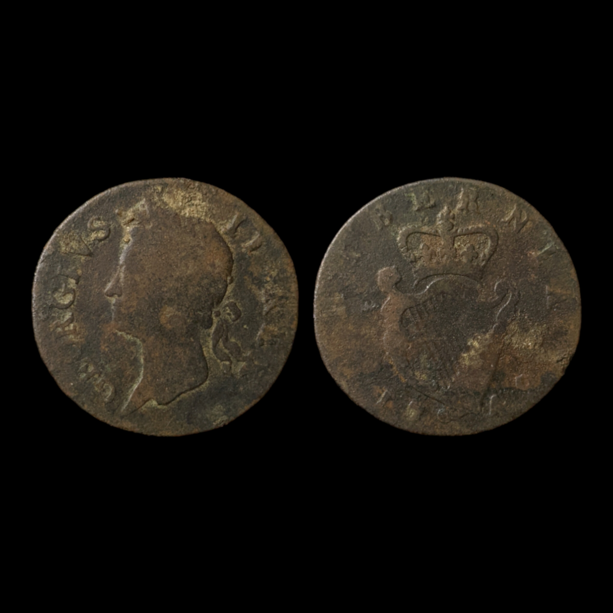 George II, Copper Halfpenny - 1729 - Great Britain