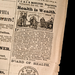 Daily Evening Herald Newspaper - 1880's - Newburyport, Massachusetts