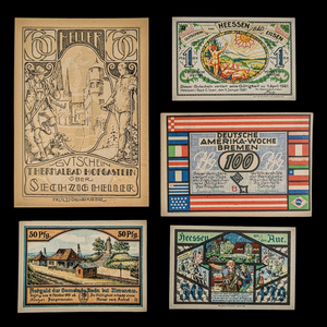 German Notgeld Notes - 1910's to 1920's - Weimar Republic