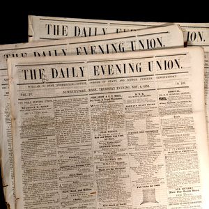 Daily Evening Union Newspaper - 1850's - Newburyport, Massachusetts