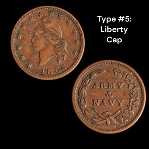 Civil War Token (5 Union Types) - 1861 to 1865 - United States