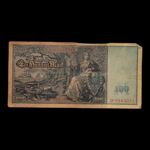Reichsbanknote, 100 marks - 1908 to 1910 - German Empire -