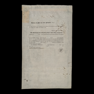 Oil Creek & Allegheny River Railroad Stock Certificate - 1870's - Pennsylvania, USA
