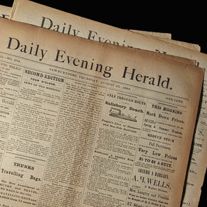 Daily Evening Herald Newspaper - 1880's - Newburyport, Massachusetts