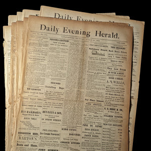 Daily Evening Herald Newspaper - 1880's - Newburyport, Massachusetts