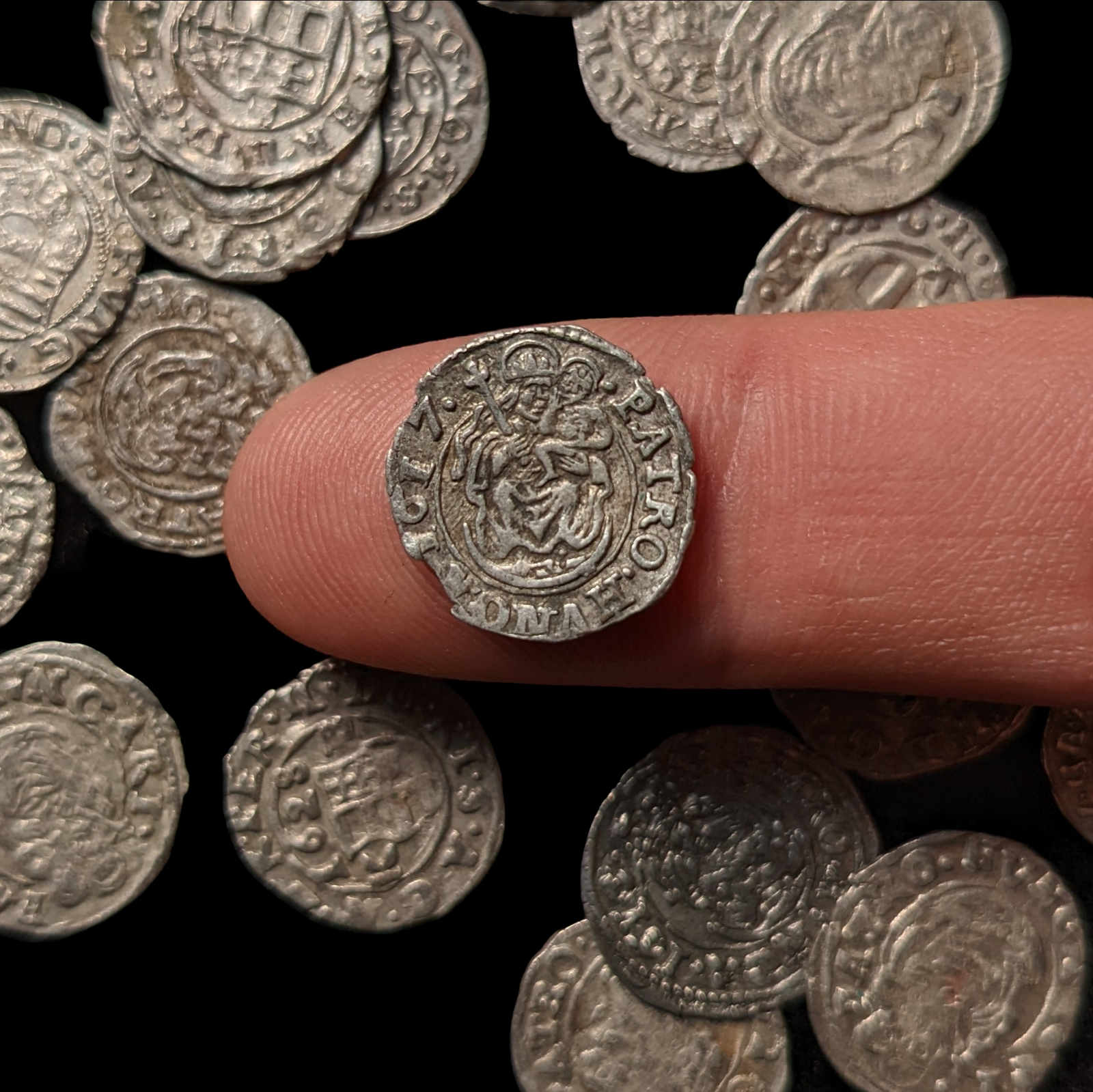 Hungary, Madonna & Child Silver Denar - c. 1500 to 1600 CE - Kingdom of Hungary