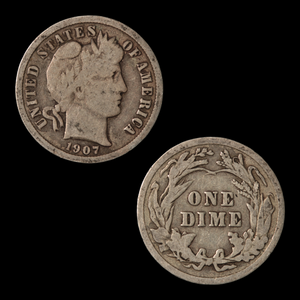 U.S. Barber Dime - 1892 to 1916 - United States